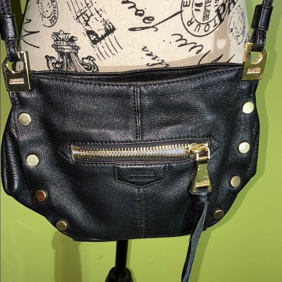 Aimee Kestenberg Black and Gold Crossbody Bag with Studded Details - Picture 1 of 11